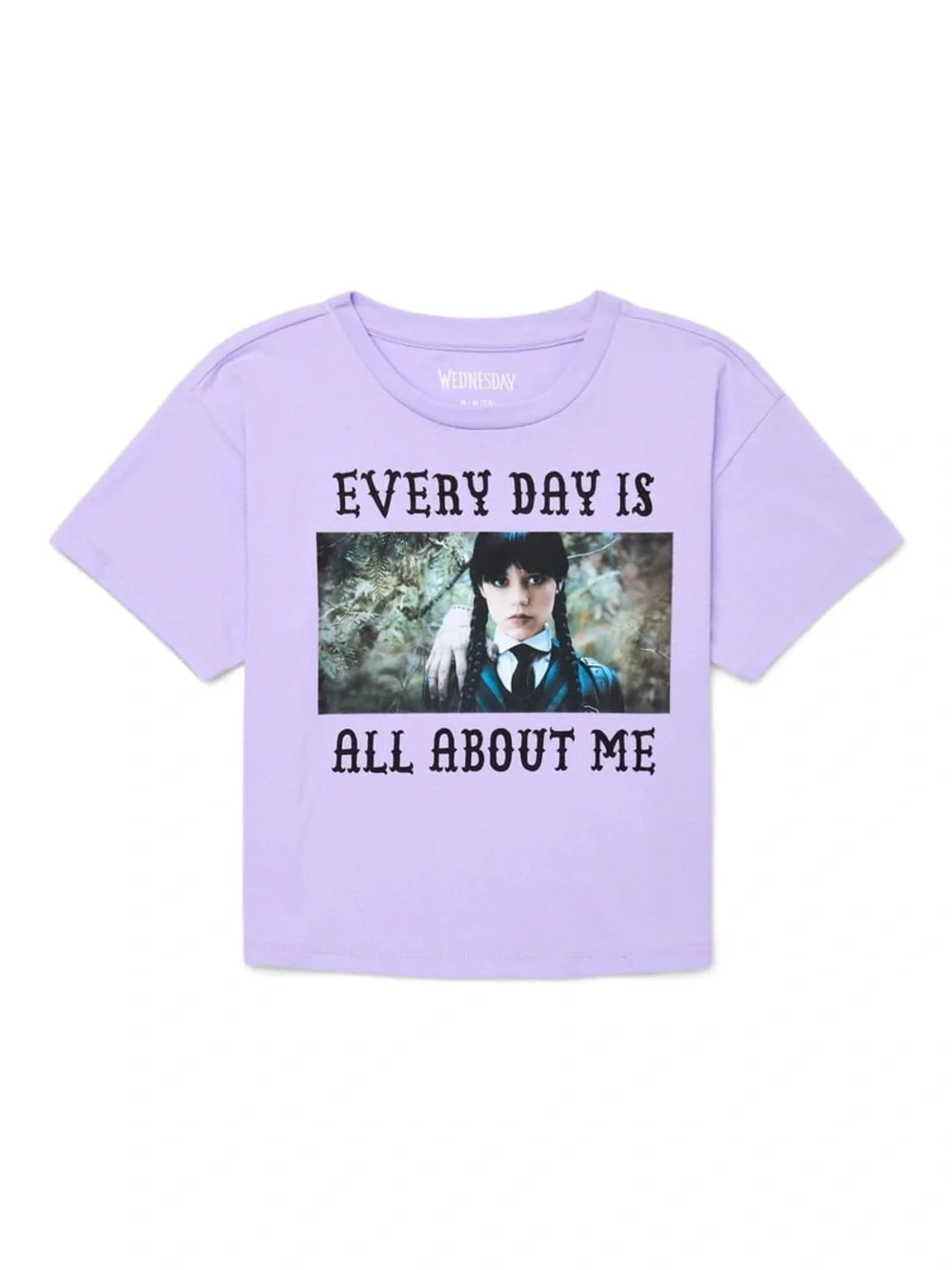 Wednesday Addams Girls Halloween Short Sleeve Graphic T-Shirt